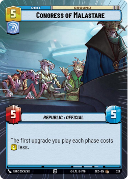 Congress of Malastare (HYPERSPACE) single card from Star Wars Unlimited