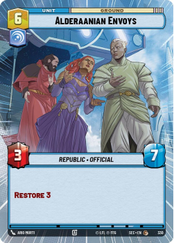 Alderaanian Envoys (HYPERSPACE) single card from Star Wars Unlimited
