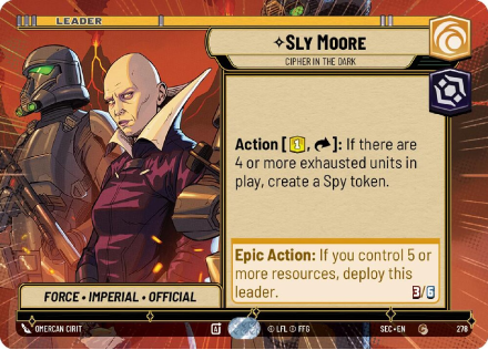 Sly Moore - Cipher in the Dark (HYPERSPACE) single card from Star Wars Unlimited