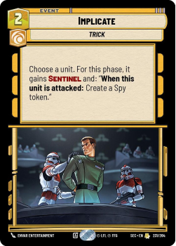 Implicate single card from Star Wars Unlimited