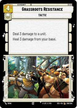 Grassroots Resistance single card from Star Wars Unlimited