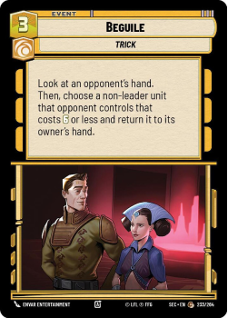 Beguile single card from Star Wars Unlimited