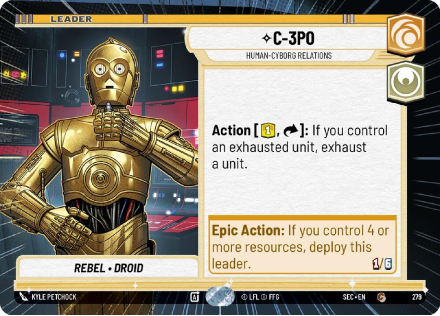 C-3P0 - Human-Cyborg Relations (HYPERSPACE) single card from Star Wars Unlimited