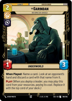 Garindan - Information Broker single card from Star Wars Unlimited