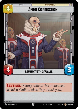 Ando Commission single card from Star Wars Unlimited