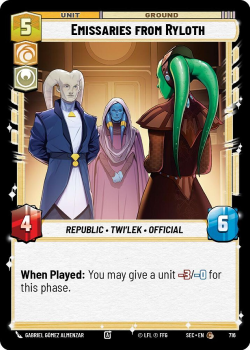 Emissaries from Ryloth (FOIL) single card from Star Wars Unlimited