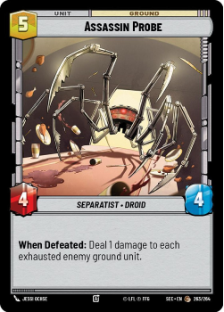 Assassin Probe single card from Star Wars Unlimited