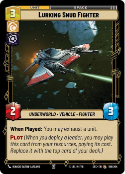 Lurking Snub Fighter single card from Star Wars Unlimited