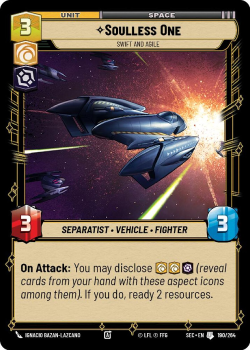 Soulless One - Swift and Agile single card from Star Wars Unlimited