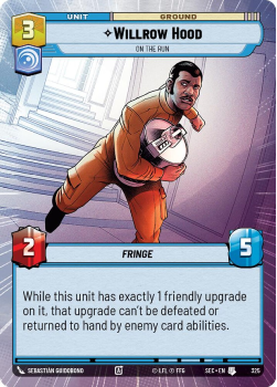 Willrow Hood - On the Run (HYPERSPACE) single card from Star Wars Unlimited