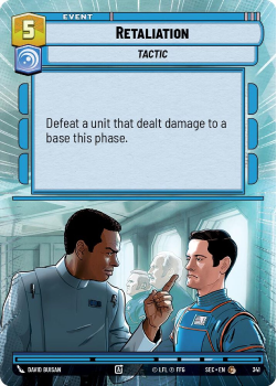 Retaliation (HYPERSPACE) single card from Star Wars Unlimited