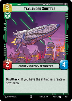 Taylander Shuttle (FOIL) single card from Star Wars Unlimited