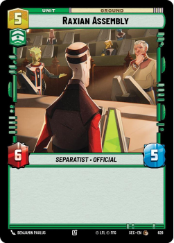 Raxian Assembly (FOIL) single card from Star Wars Unlimited