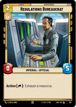 Regulations Bureaucrat (FOIL) single card from Star Wars Unlimited