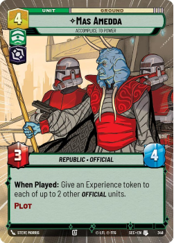 Mas Amedda - Accomplice to Power (HYPERSPACE) single card from Star Wars Unlimited