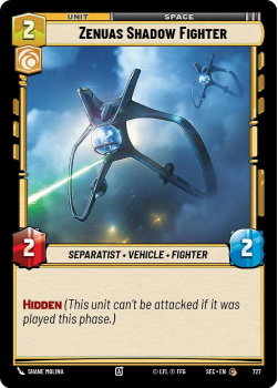 Zenuas Shadow Fighter (FOIL) single card from Star Wars Unlimited