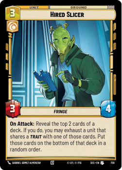 Hired Splicer (FOIL) single card from Star Wars Unlimited