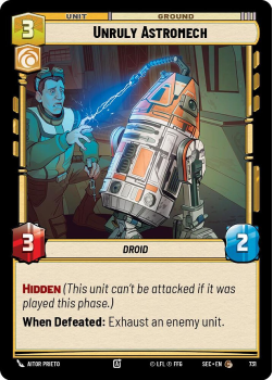 Unruly Astromech (FOIL) single card from Star Wars Unlimited