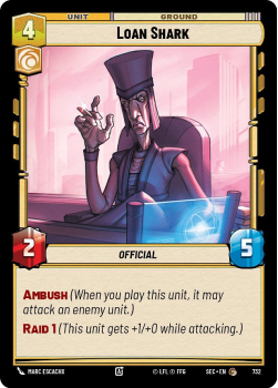 Loan Shark (FOIL) single card from Star Wars Unlimited