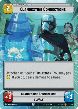Clandestine Connections (HYPERSPACE) single card from Star Wars Unlimited