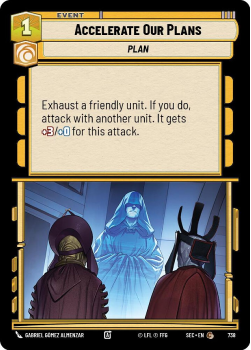 Accelerate Our Plans (FOIL) single card from Star Wars Unlimited