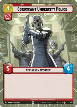 Coruscant Undercity Police (HYPERSPACE) single card from Star Wars Unlimited