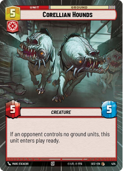 Corellian Hounds (HYPERSPACE) single card from Star Wars Unlimited