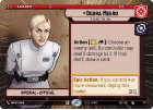 Dedra Meero - Not Wasting Time (HYPERSPACE) : 274 SECRET OF POWER - Star Wars Unlimited Single Card