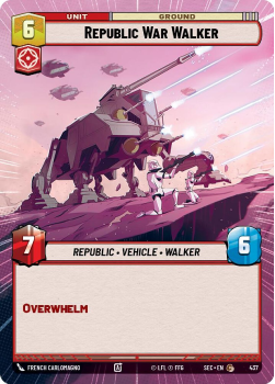 Republic War Walker (HYPERSPACE) single card from Star Wars Unlimited