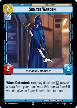 Senate Warden (FOIL) single card from Star Wars Unlimited