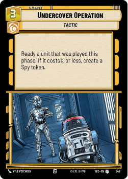 Undercover Operation (FOIL) single card from Star Wars Unlimited