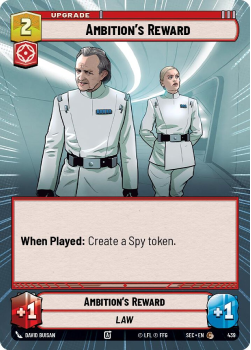 Ambition's Reward (HYPERSPACE) single card from Star Wars Unlimited