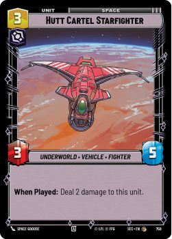 Hutt Cartel StarFighter (FOIL) single card from Star Wars Unlimited