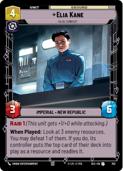 Elia Kane - False Convert (FOIL) single card from Star Wars Unlimited