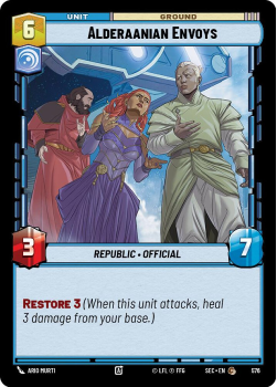 Alderaanian Envoys (FOIL) single card from Star Wars Unlimited