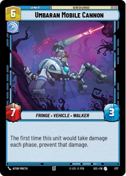 Umbaran Mobile Cannon (FOIL) single card from Star Wars Unlimited
