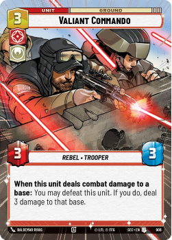 Valiant Commando (HYPERSPACE FOIL) single card from Star Wars Unlimited
