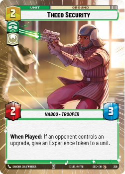 Theed Security (HYPERSPACE) single card from Star Wars Unlimited