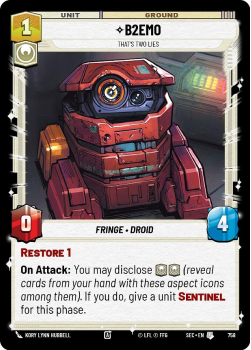 B2EM0 - That's Two Lies (FOIL) single card from Star Wars Unlimited