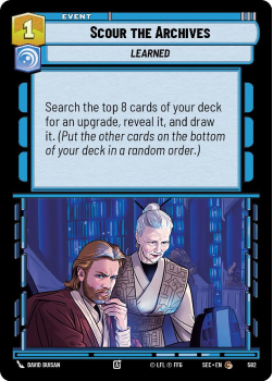 Scour the Archives (FOIL) single card from Star Wars Unlimited