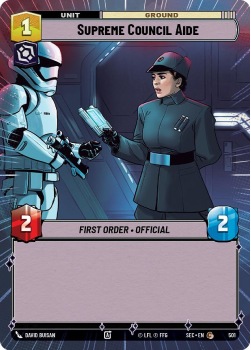 Supreme Council Aide (HYPERSPACE) single card from Star Wars Unlimited