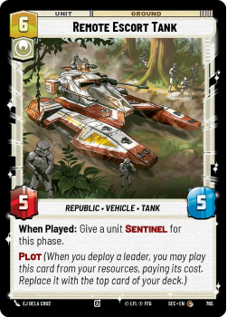 Remote Escort Tank (FOIL) single card from Star Wars Unlimited