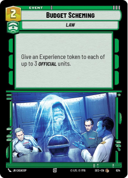 Budget Scheming (FOIL) single card from Star Wars Unlimited
