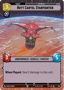 Hutt Cartel StarFighter (HYPERSPACE) single card from Star Wars Unlimited