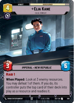 Elia Kane - False Convert (HYPERSPACE) single card from Star Wars Unlimited