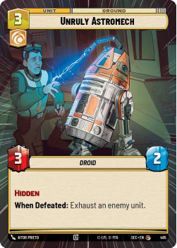 Unruly Astromech (HYPERSPACE) single card from Star Wars Unlimited