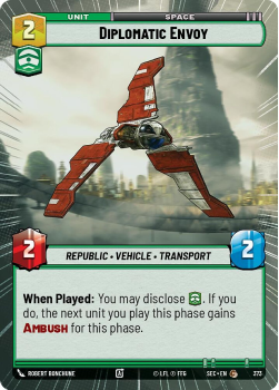 Diplomatic Envoy (HYPERSPACE) single card from Star Wars Unlimited