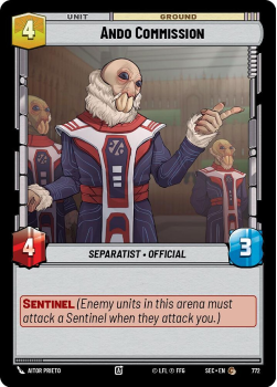Ando Commission (FOIL) single card from Star Wars Unlimited