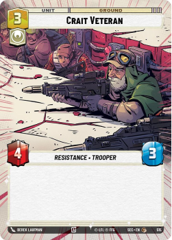 Crait Veteran (HYPERSPACE) single card from Star Wars Unlimited