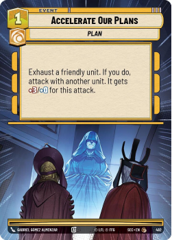 Accelerate Our Plans (HYPERSPACE) single card from Star Wars Unlimited